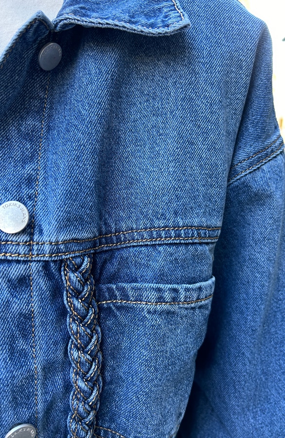 Braided Denim Jacket – shoparchief, foto 4