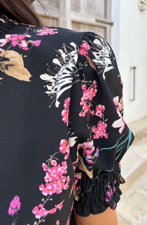 Col Top Bloemen Zwart – tops, foto 5