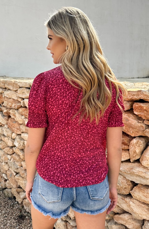 Col Top Floral Print Pink – shoparchief, foto 5