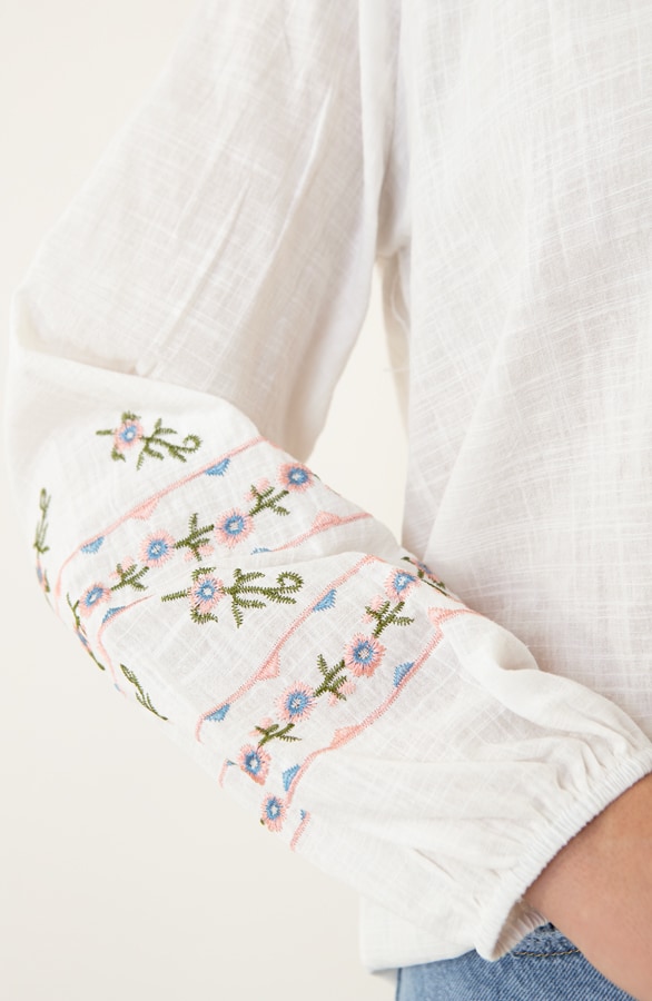 Cotton Embroidery Blouse Flower – shoparchief, foto 7