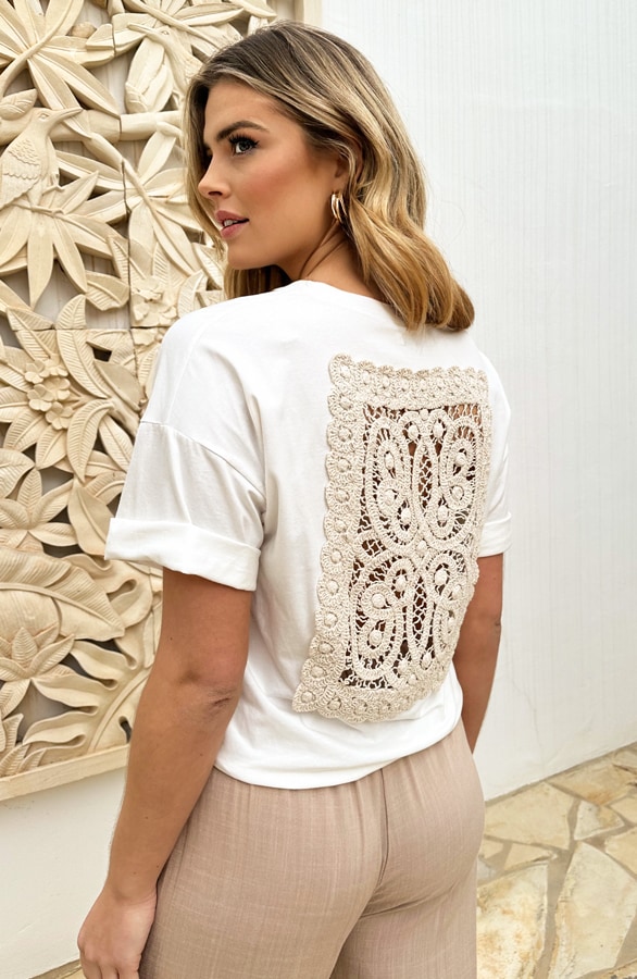 Crochet T-shirt Ecru – shoparchief