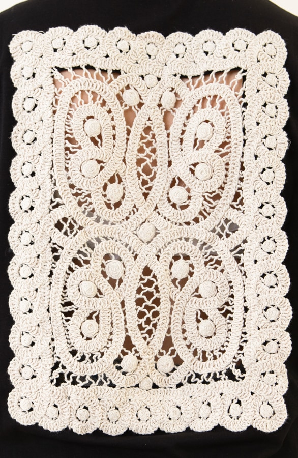 Crochet T-shirt Zwart – shoparchief, foto 5