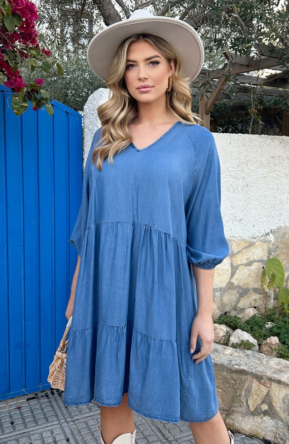 Denim Tunic Dress – shoparchief, foto 3