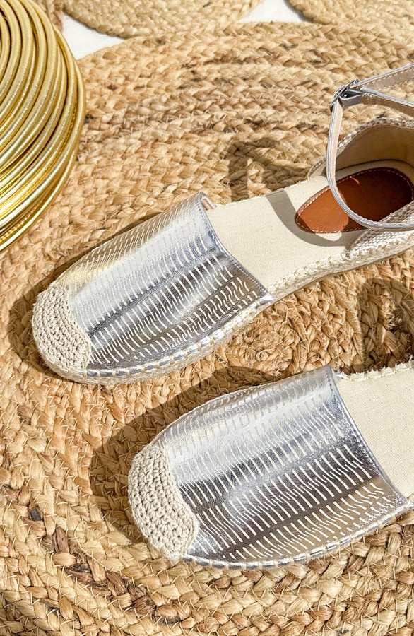 Espadrilles Suède Metallic Zilver – shoparchief, foto 2
