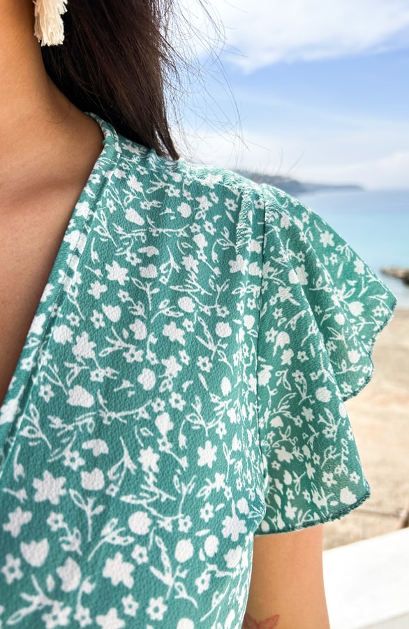 Floral Midi Jurk Mint – shoparchief, foto 5