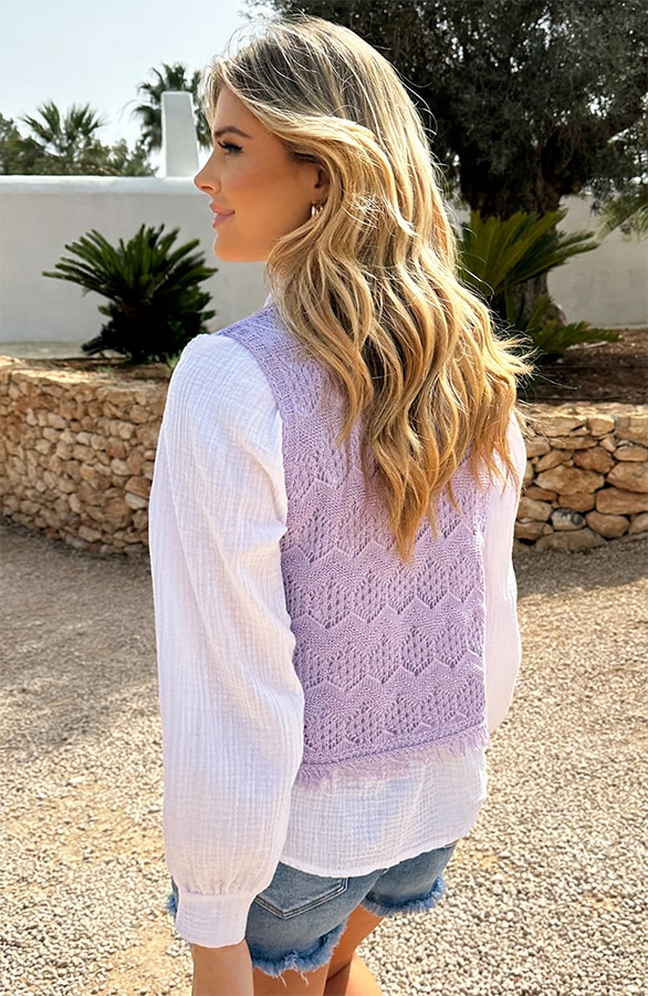 Gehaakt Gilet Lila – shoparchief, foto 2