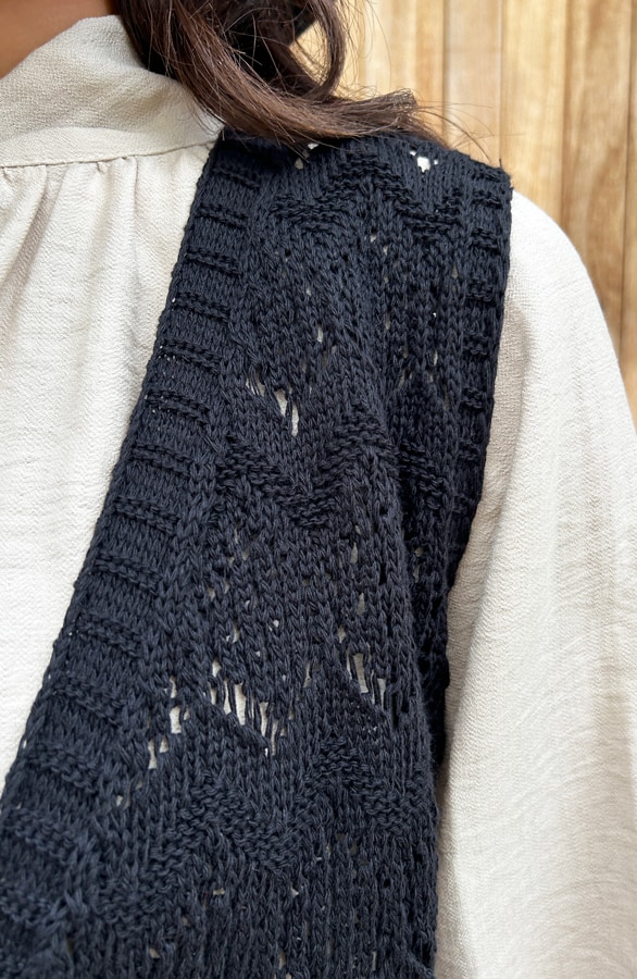 Gehaakt Gilet Zwart – shoparchief, foto 4