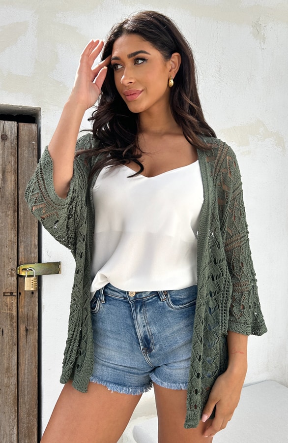 Gehaakt Vest Dames Soft Army – shoparchief, foto 11