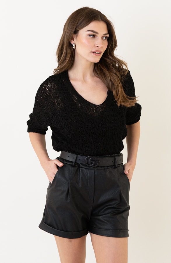 Gehaakte Lurex Trui Dames Zwart – shoparchief, foto 7