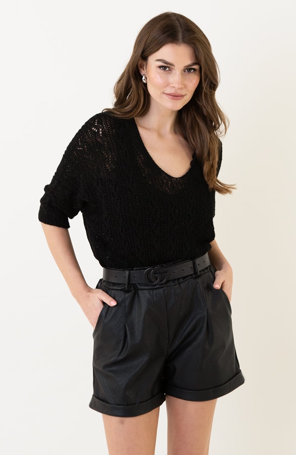 Gehaakte Lurex Trui Dames Zwart – shoparchief, foto 8