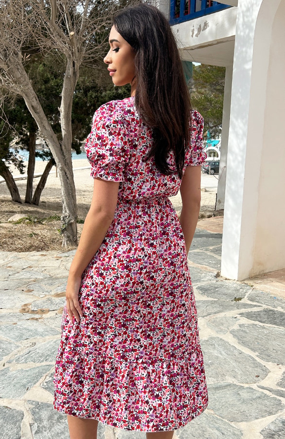 Gigi Floral Midi Jurk – shoparchief, foto 5