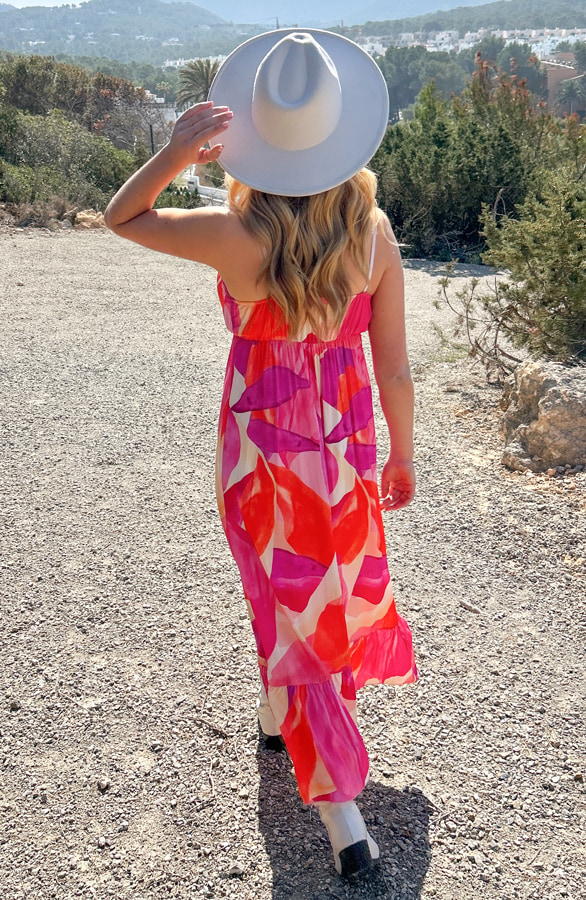 Ibiza Spaghetti Maxi Jurk Roze – shoparchief, foto 7