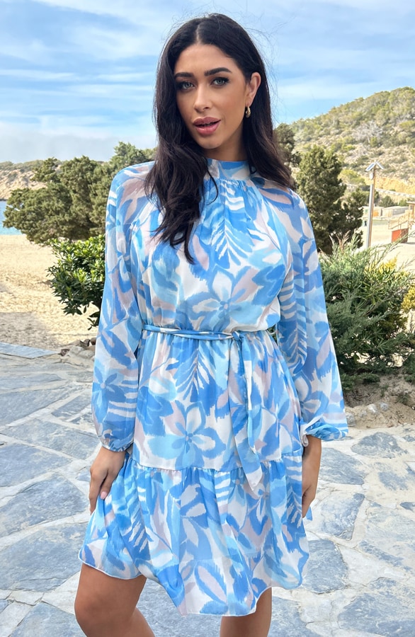 Jurk Met Wijde Mouwen Blue – shoparchief, foto 7