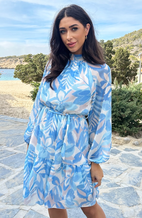 Jurk Met Wijde Mouwen Blue – shoparchief, foto 11
