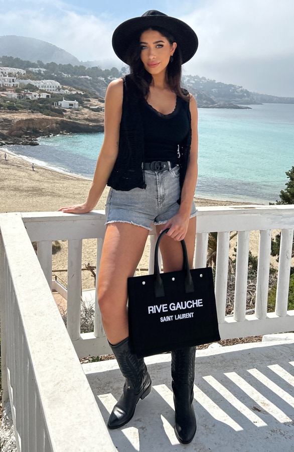 Kanten Boho Gilet Zwart – shoparchief, foto 4