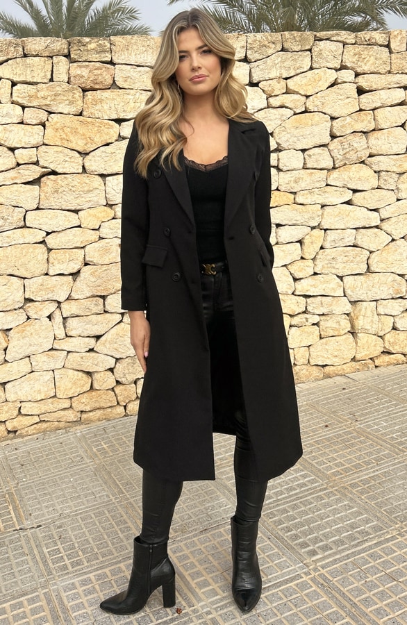 Lange Blazer Zwart – shoparchief, foto 6