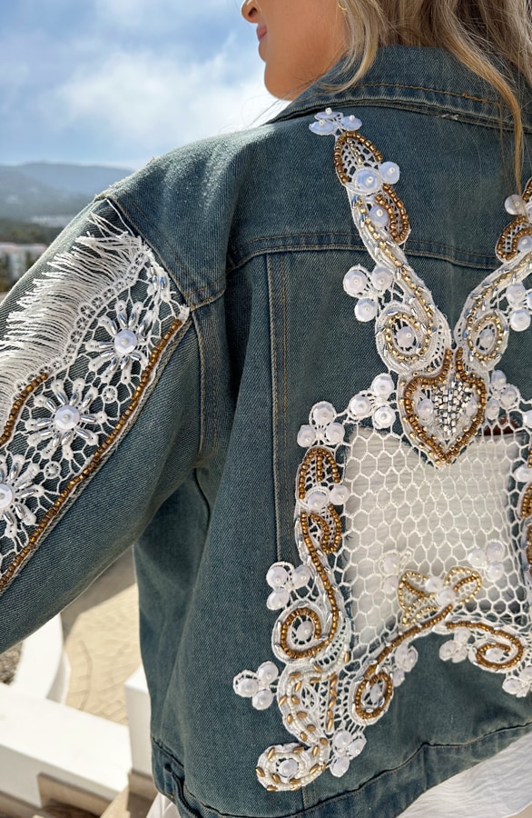 Luxury Embroidery Denim Jacket – shoparchief, foto 2