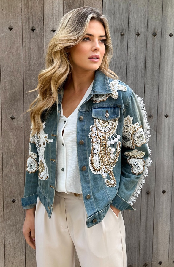 Luxury Embroidery Denim Jacket – shoparchief, foto 12