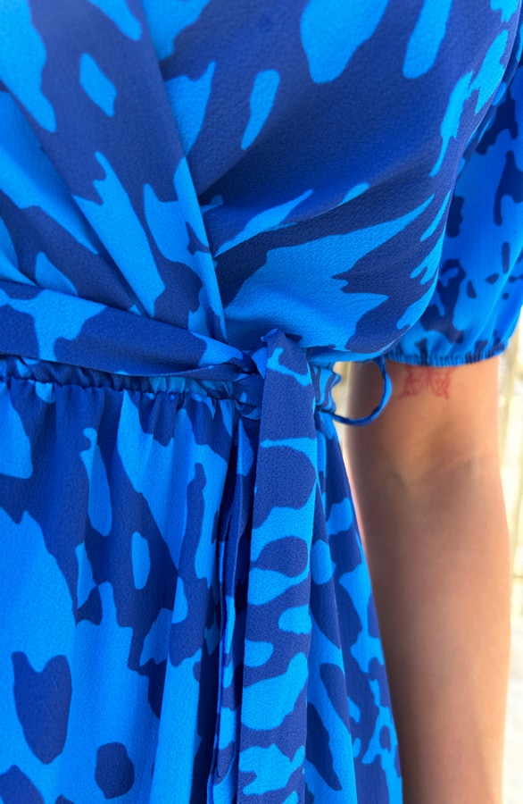 Midi Split Jurk Kobalt – shoparchief, foto 5