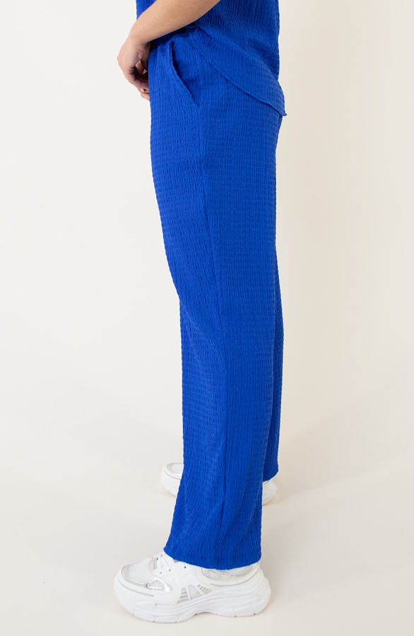 Paris Broek High Waisted Kobalt – broeken, foto 5