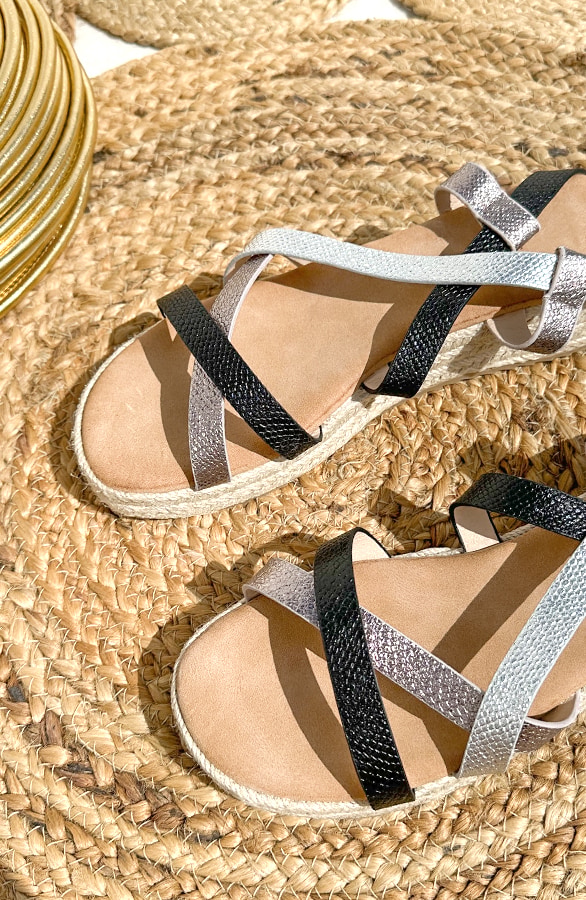 Plateau Sandalen Laurent Zwart – shoparchief