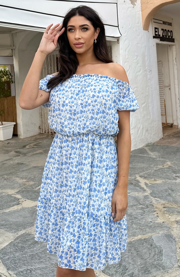 Roses Jurk Jeans Blue – shoparchief, foto 3