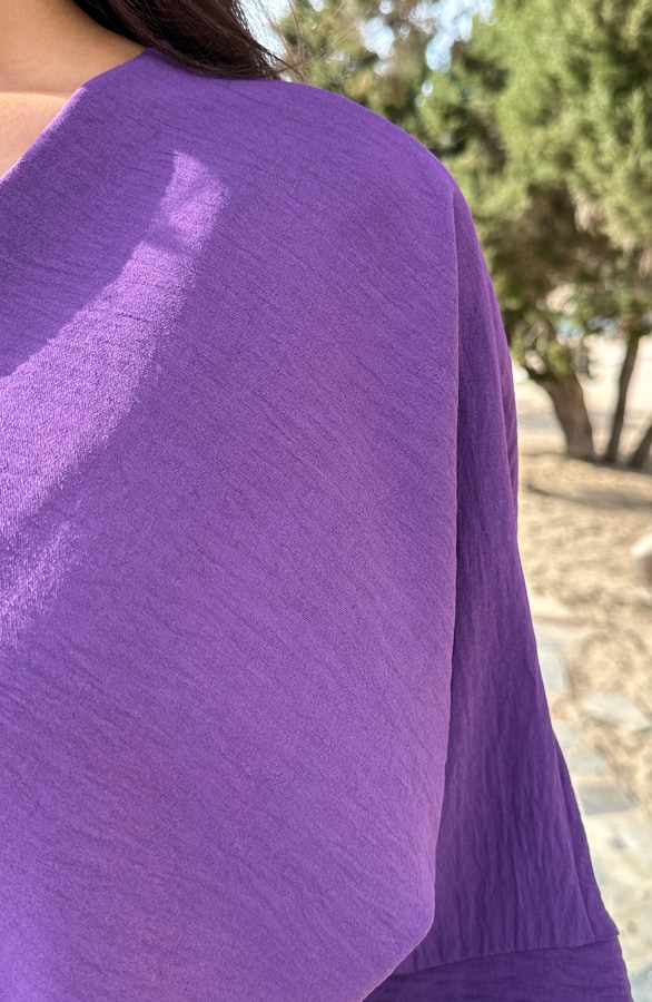 Saint Tropez Ruffle Jurk Dark Purple – jurken, foto 3