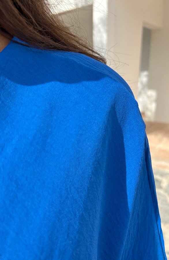 Saint Tropez Ruffle Jurk Kobalt – shoparchief, foto 5