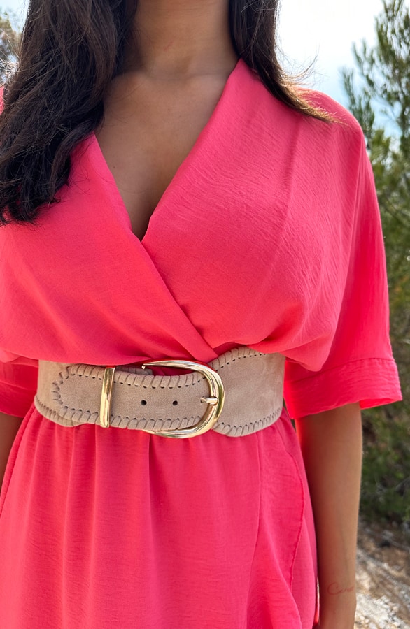 Saint Tropez Ruffle Jurk Koraal – shoparchief, foto 5