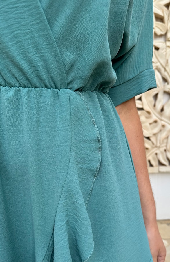 Saint Tropez Ruffle Jurk Mint – shoparchief, foto 5