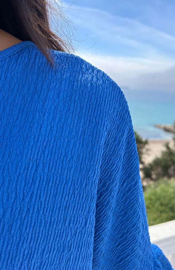 Smocked Low Back Jurk Kobalt – shoparchief, foto 4