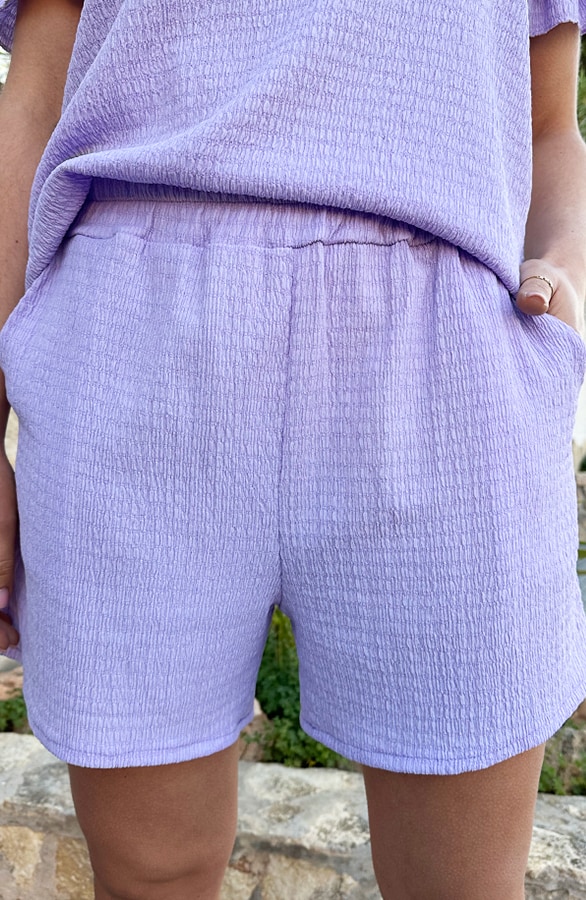 Smocked Short Sevilla Lila – shorts