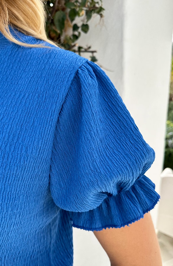 Smocked Top Sevilla Kobalt Blauw 2.0 – shoparchief, foto 4