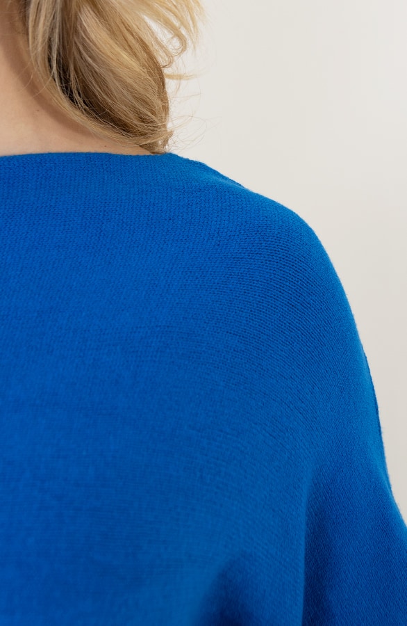 Soft Trui Ruffle Mouwen Kobalt – shoparchief, foto 3