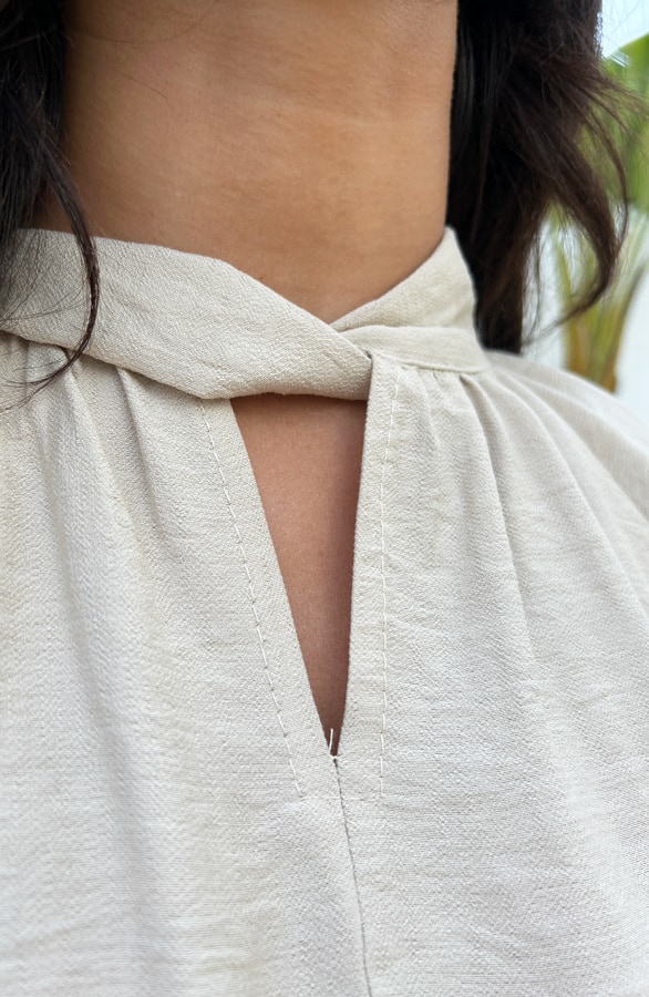Twisted Blouse Beige – shoparchief, foto 6