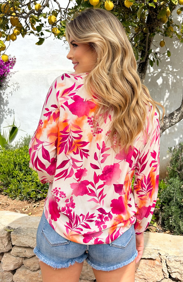 Viscose Bloemen Blouse Marbella – shoparchief, foto 4