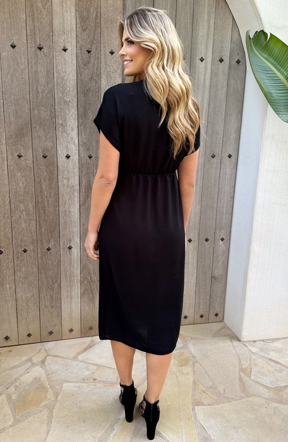 Wrap Dress Monaco Zwart – shoparchief, foto 5