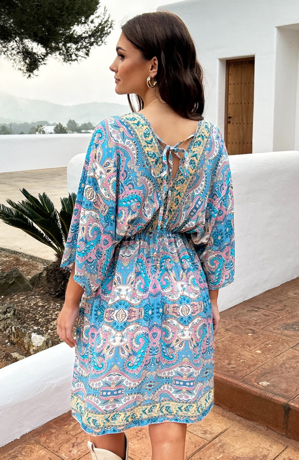 Bali Tuniek Katoen Blauw – shoparchief, foto 4