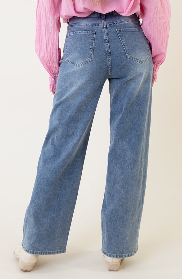Embroidery High Waist Flower Jeans Straight – shoparchief, foto 3