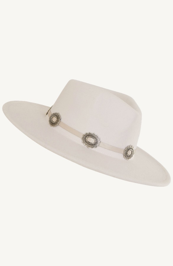 Fedora Hoed Western Detail Light Beige – shoparchief, foto 4