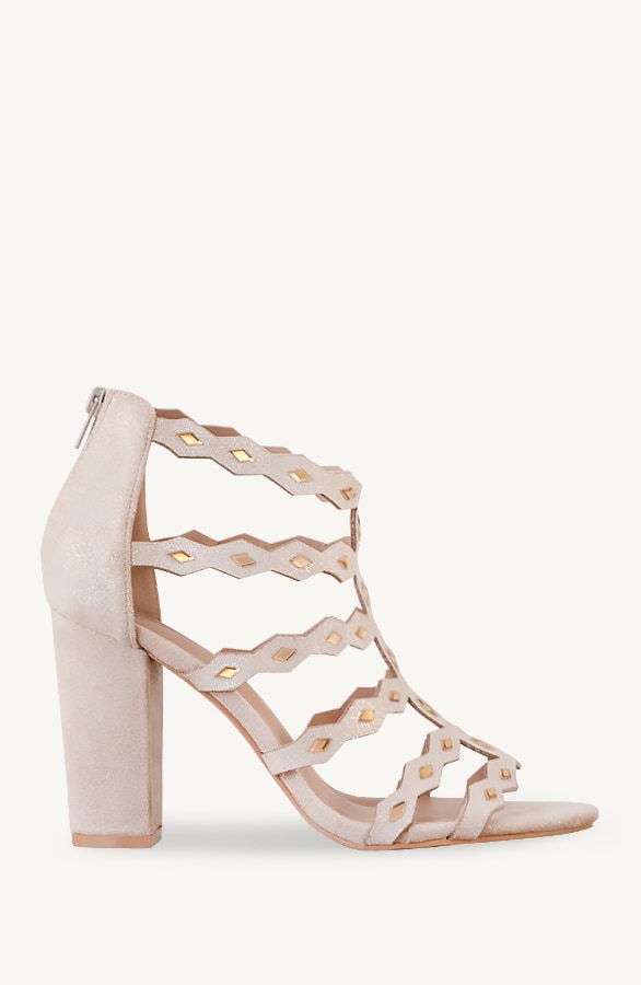 Gladiator Suede Heels Beige – shoparchief