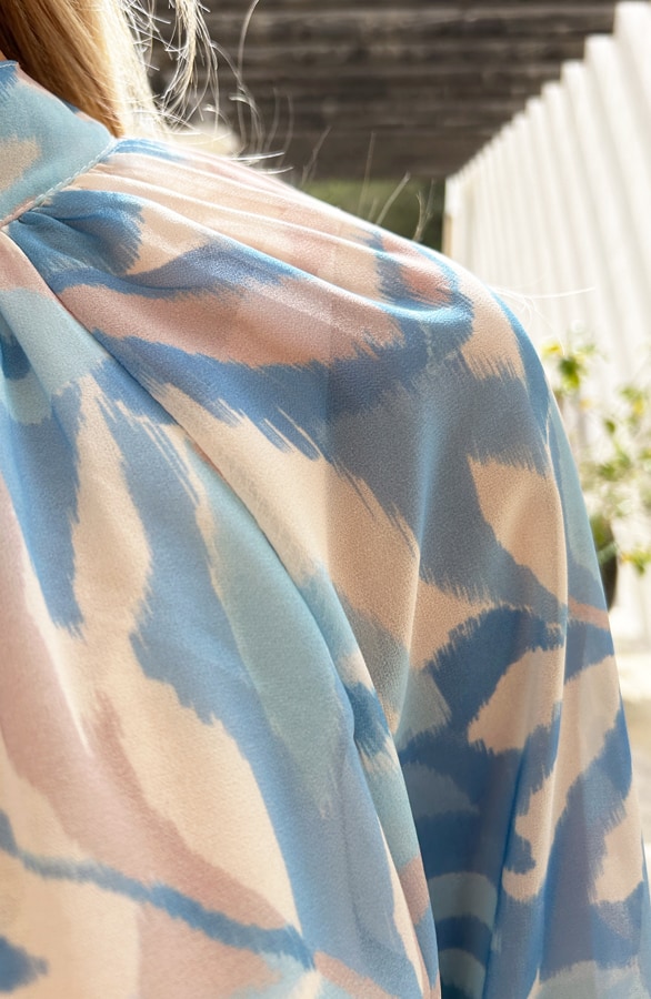 Jurk Met Wijde Mouwen Blue – shoparchief, foto 6