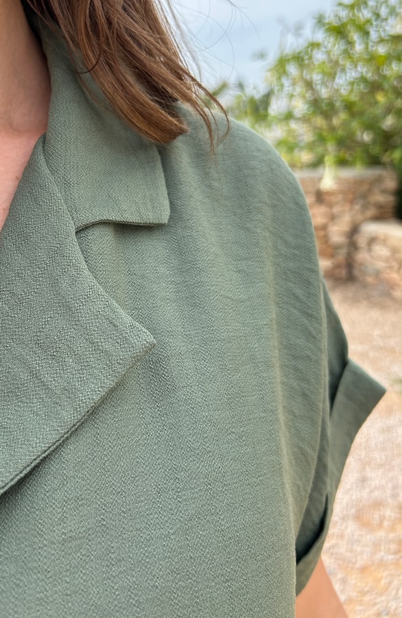 Knopen Midi Jurk Army – shoparchief, foto 5