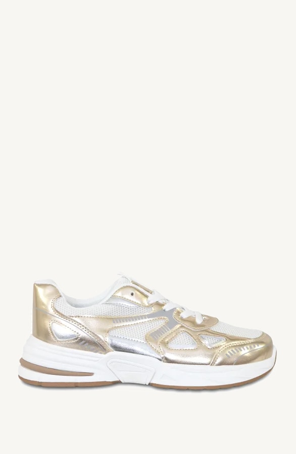 Laurent Metallic Sneakers Gold – shoparchief