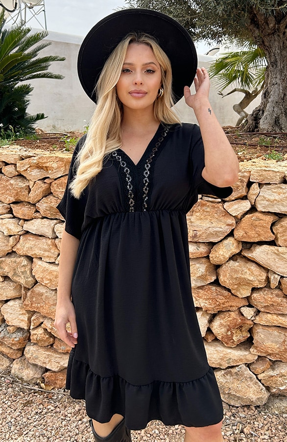 Positano Lace Tuniek Zwart – shoparchief