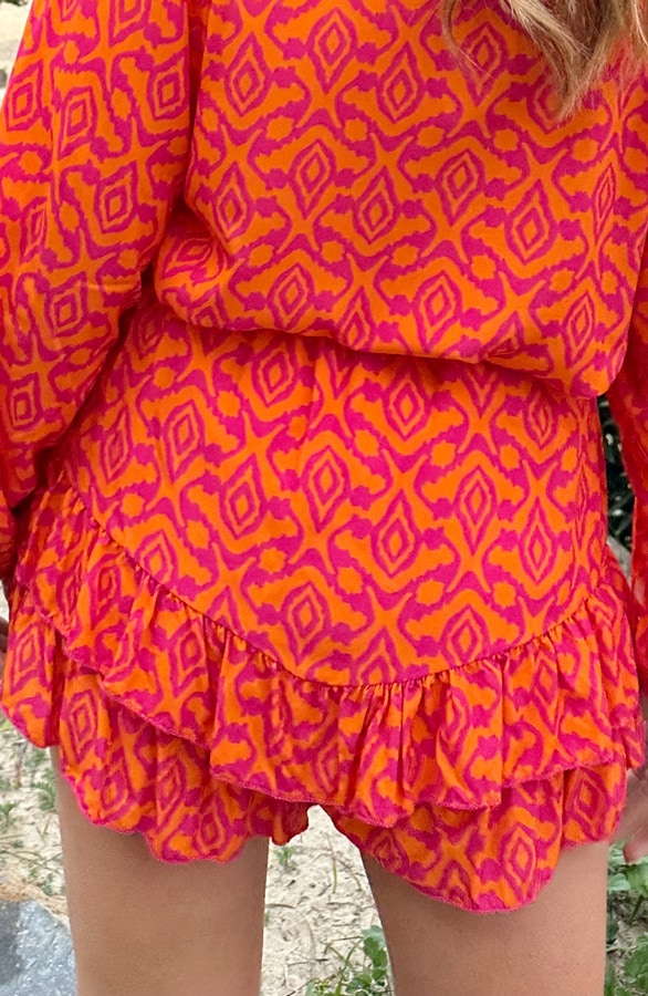 Print Skort Fuchsia Oranje – shoparchief, foto 2