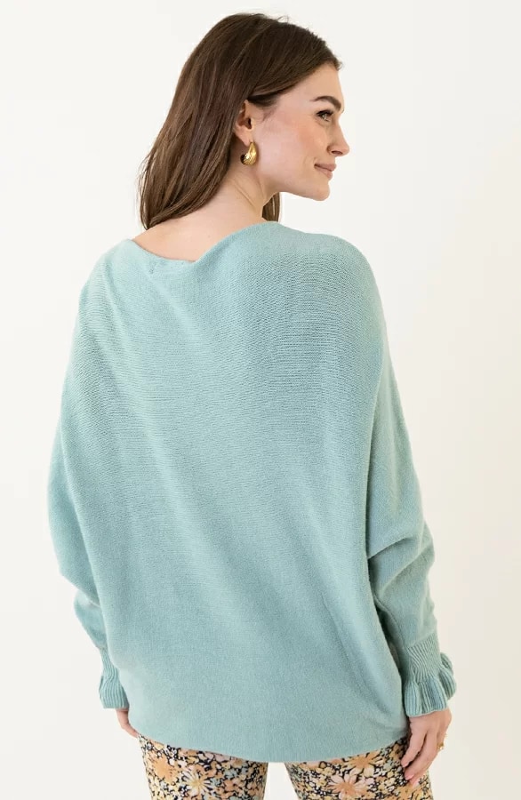 Soft Trui Ruffle Mouwen Mint – shoparchief, foto 2