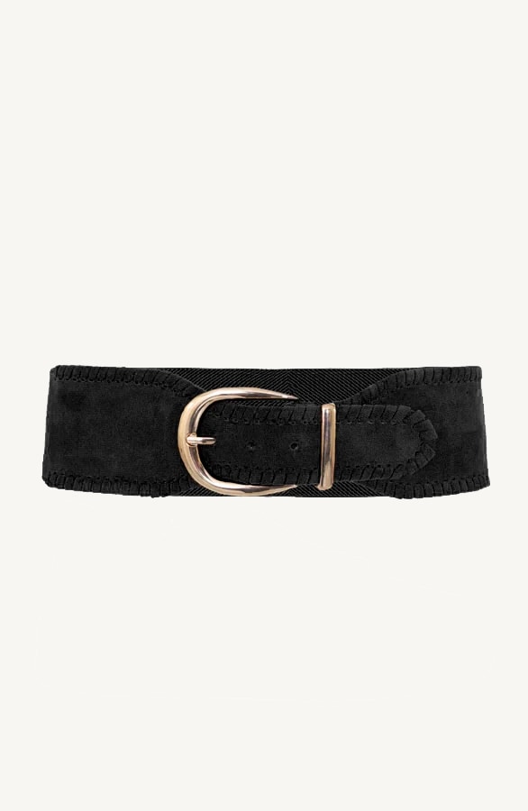 Suede Tailleriem Stretch Zwart – alle accessoires, foto 2