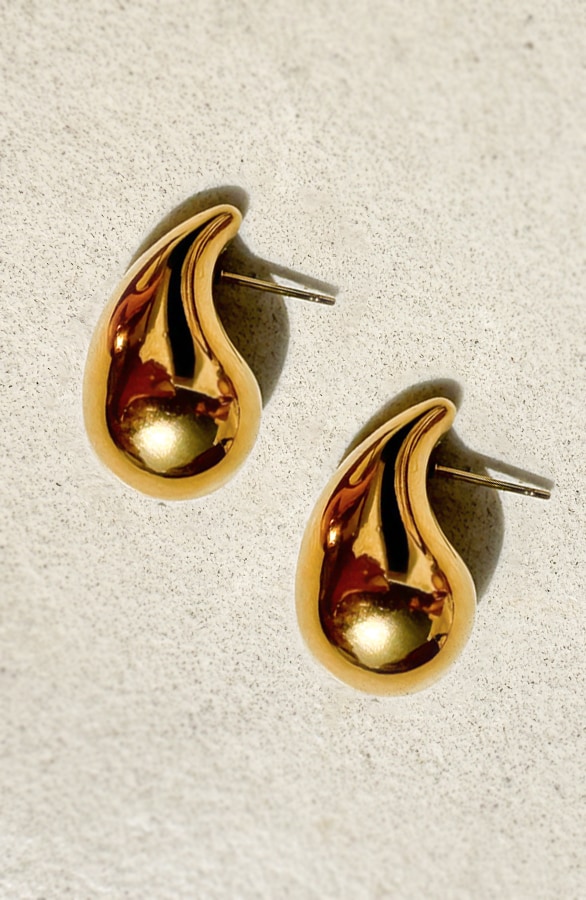 Teardrop Chunky Oorbellen Goud – shoparchief