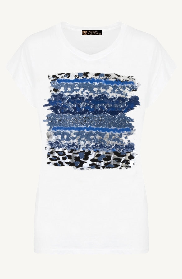 Top Animal Print Blauw – shoparchief, foto 9